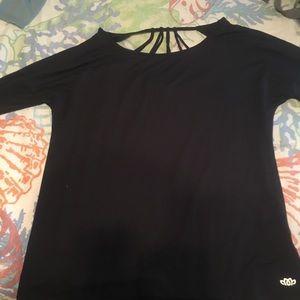 Workout top with strappy back